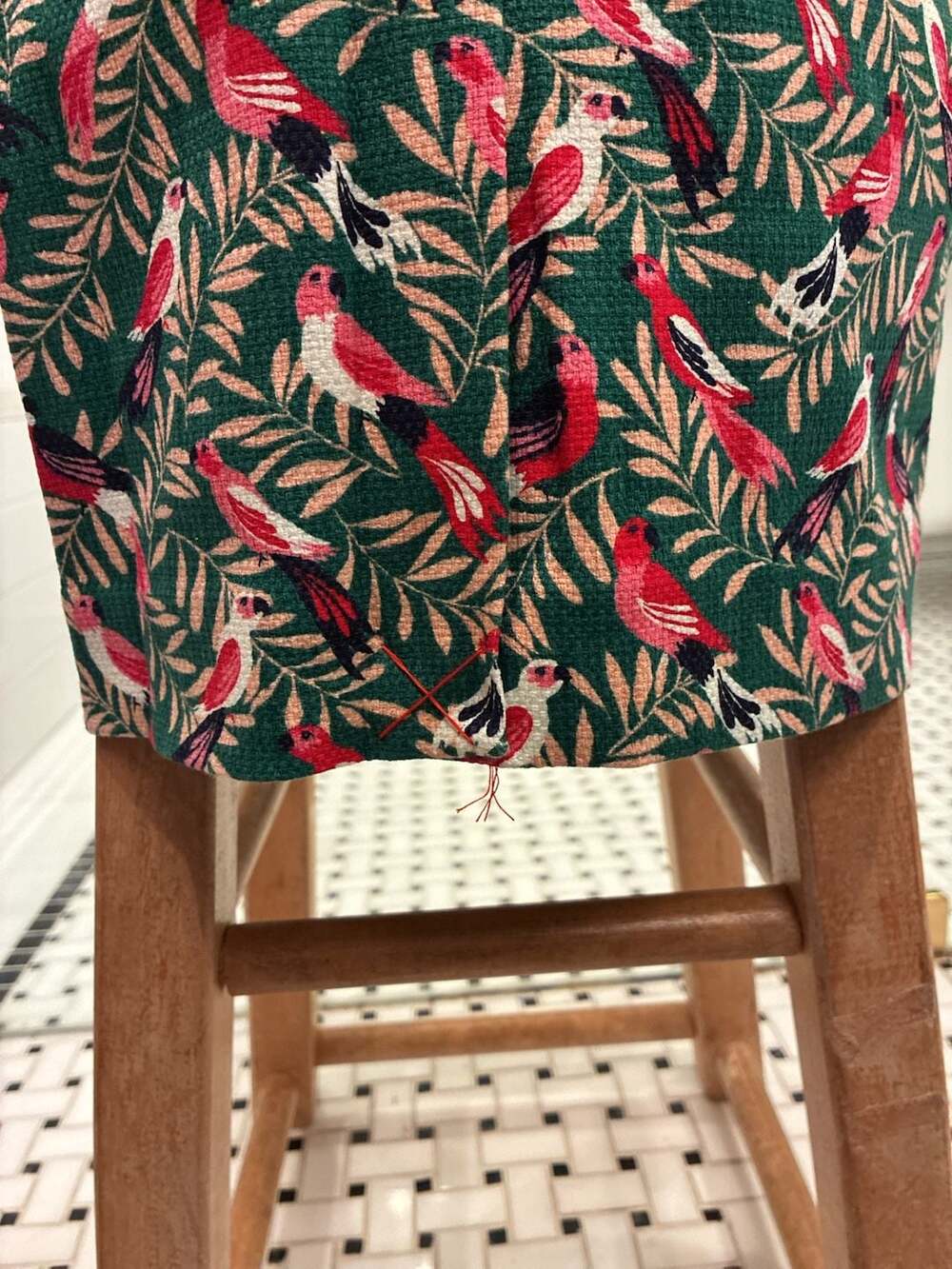 Boden Sleeveless Collared Bird Print Midi Dress - Picture 7 of 11